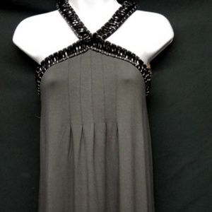 EXPRESS Gray Black Jeweled NWT Sheath Dress XS